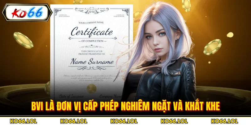 BVI là đơn vị cấp phép nghiêm ngặt và khắt khe